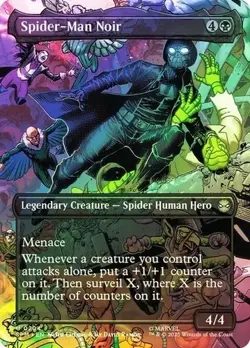 Spider-Man Noir (Borderless) U Marvel's Spider-Man 204 NM Foil MTG - Image 1