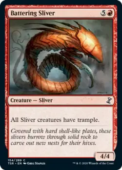 4x Battering Sliver MTG Time Spiral Remastered NM Magic Regular - Image 1
