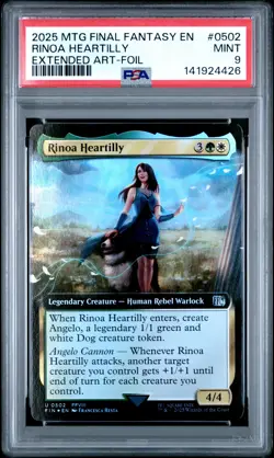 2025 MTG FINAL FANTASY EXTENDED ART-FOIL #0502 RINOA HEARTILLY PSA 9 - Image 1