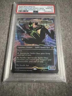 Spectacular Spider-Man 0238 Borderless (Textured Foil) Marvel's PSA 10 Gem Mint - Image 1
