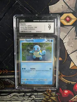 Pokemon Squirtle 48 2023 151 Poster Cosmos Holo Black Star Promo CGC 9 PSA Mint - Image 1