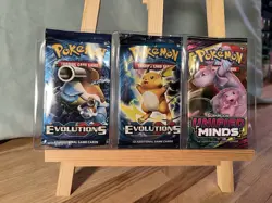 Pokemon XY Evolutions Booster Pack + Sun & Moon Unified Minds Booster Sealed - Image 1