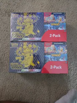 Pokemon TCG Scarlet and Violet Surging Sparks ETB & Booster Bundle Costco 2-pack - Image 2