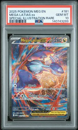 2025 POKEMON MEG SPECIAL ILLUSTRATION RARE #181 MEGA LATIAS EX PSA 10 - Image 1