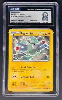 Magnemite 52/162 | XY - BREAKthrough | Pokemon TCG 2015 CGC GWR Gray Brothers - Image 1
