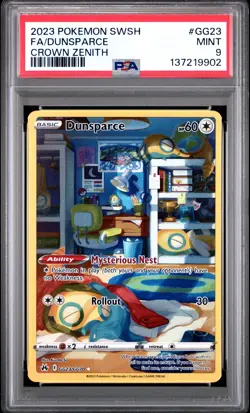 2023 POKEMON SWORD & SHIELD CROWN ZENITH #GG23 FULL ART/DUNSPARCE PSA 9 - Image 1