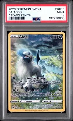 2023 POKEMON SWORD & SHIELD CROWN ZENITH #GG16 FULL ART/ABSOL PSA 9 - Image 1