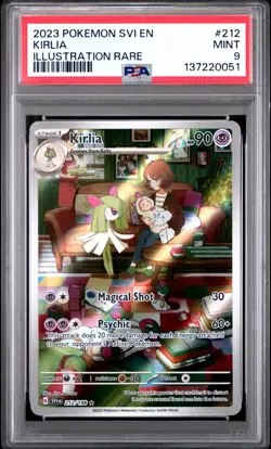 2023 POKEMON SVI EN-SCARLET & VIOLET ILLUSTRATION RARE #212 KIRLIA PSA 9 - Image 1