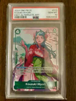 PSA 10 Kouzuki Hiyori EB01-013 Alternate Art Memorial Collection One Piece TCG - Image 1