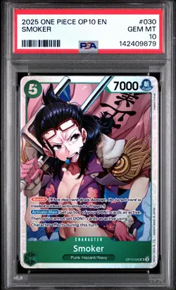 2025 ONE PIECE OP10-ROYAL BLOOD #030 SMOKER PSA 10 - Image 1