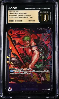 Roronoa Zoro 2025 One Piece CGC Prestine 10 ST21-015 Japanese Battle Event Prize - Image 1