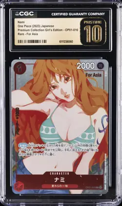 2023 ONE PIECE JPN PREM COLLECTION GIRL'S EDT RARE FOR ASIA NAMI CGC 10 PRISTINE - Image 1