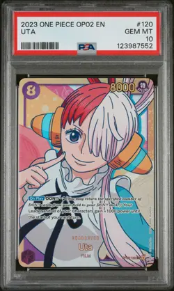 2023 ONE PIECE OP02-PARAMOUNT WAR #120 UTA PSA 10 - Image 1
