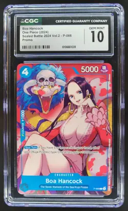 2024 ONE PIECE CCG BOA HANCOCK P-066 SEALED BATTLE PROMOS CGC 10 B PT - Image 1