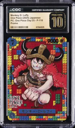 2025 ONE PIECE JPN PC: ONE PIECE DAY '25 PROMO MONKEY D. LUFFY CGC 10 PRISTINE - Image 1