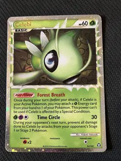 Pokemon TCG Celebi Prime Holo Rare Card 92/102 Triumphant - Image 1