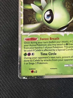 Pokemon TCG Celebi Prime Holo Rare Card 92/102 Triumphant - Image 2