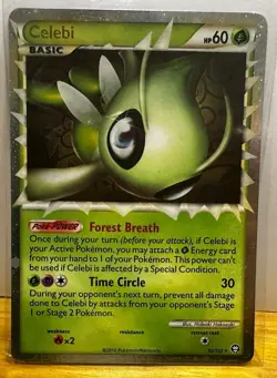 Pokemon TCG Celebi Prime Holo Rare Card 92/102 Triumphant - Image 1