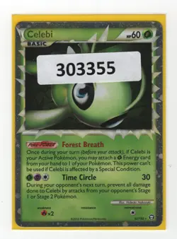(303355) CELEBI PRIME 92/102 Ultra Rare Holo HGSS Triumphant Pokemon Card -NEW - Image 1