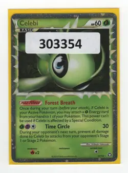 (303354) CELEBI PRIME 92/102 Ultra Rare Holo HGSS Triumphant Pokemon Card -NEW - Image 1