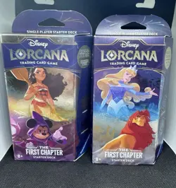 Disney Lorcana- The First Chapter Starter Decks (Set of 2) NEW/ SEALED/ UNOPENED - Image 1