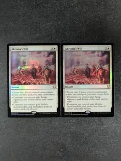 2020 Magic The Gathering AKROMA'S WILL #003/361 Foil Rare English Lots Of 2 - Image 1