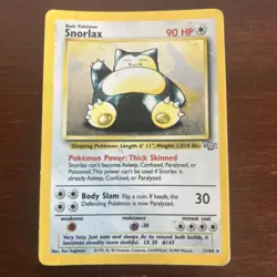Pokemon TCG Snorlax Jungle Holo Card 11/64 Unlimited Rare Card - Image 3