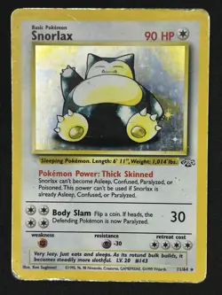 Pokemon TCG Snorlax Holo Unlimited Rare Card 11/64 Jungle ⭐ HP ⭐ - Image 1
