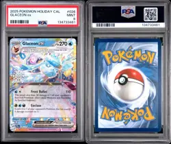 PSA 9 GLACEON #026 SNOWFLAKE STAMPED 2025 POKEMON HOLIDAY CALENDAR EXCLUSIVE - Image 3