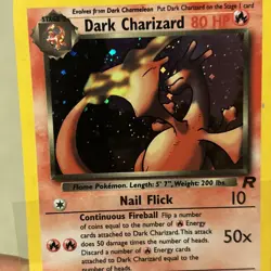 Dark Charizard 4/82 Team Rocket Holo MINT-NM Pokemon TCG W/SWIRL - Image 1