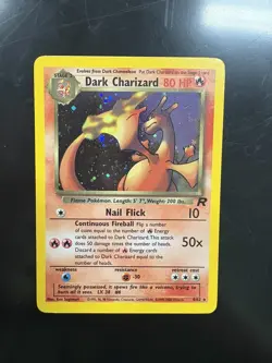 Pokemon TCG Dark Charizard Holo Rare Card 4/82 Team Rocket Series - Near MINT - Image 1