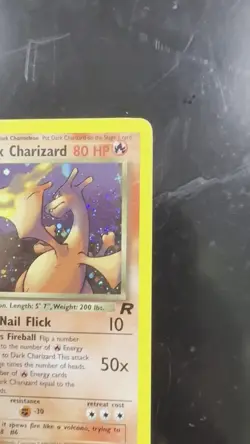 Pokemon TCG Dark Charizard Holo Rare Card 4/82 Team Rocket Series - Near MINT - Image 2