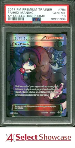 2017 POKEMON XY PREMIUM TRAINER COLLECTION PROMO #75a FULL ART/HEX MANIAC PSA 10 - Image 1