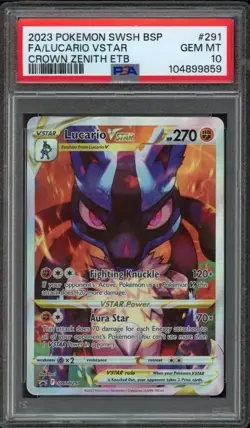 2023 Pokemon SWSH Promos Lucario Vstar SWSH291 PSA 10 Gem Mint Crown Zenith ETB - Image 1