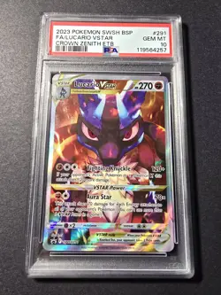 Pokemon 2023 Lucario VSTAR SWSH291 Crown Zenith ETB Promo GEM MINT PSA 10 - Image 1
