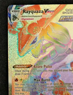 Rayquaza VMAX 217/203 Rare Rainbow Evolving Skies Pokemon Near Mint Pokemon Card - Image 2