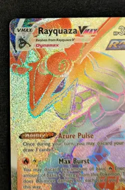 Rayquaza VMAX 217/203 Rare Rainbow Evolving Skies Pokemon Near Mint Pokemon Card - Image 3