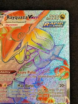 Rayquaza VMAX 217/203 Rare Rainbow Evolving Skies Pokemon Near Mint Pokemon Card - Image 4