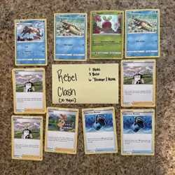 Pokemon Bulk Lot 10 cards Rebel Clash - Image 1