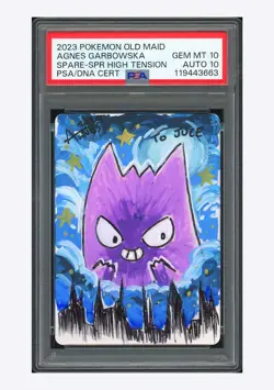 Pokemon PSA 10 AUTO 10 Spare Card Agnes Garbowska 2023 Old Maid Japanese - Image 1