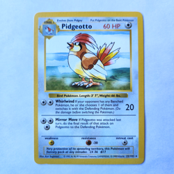 Pidgeotto 22/102 Shadowless Pokemon TCG Base Set LP Vintage 1999 Card - Image 2