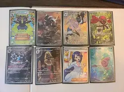 Pokemon TCG White Flare/Black Bolt Jpn 8 Card AR/SR Lot - Image 1