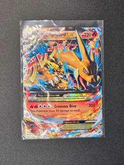 Pokemon TCG Mega Charizard EX 13/106 Rare Flash Fire XY Holo Foil Card Damage - Image 1