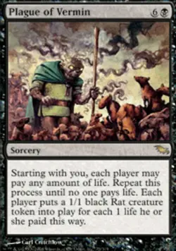 1x Plague of Vermin Light Play MTG Magic - Kid Icarus - - Image 1