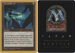 Cursed Scroll - Ben Rubin - 1998 ~ Moderately Played World Championship E MTG Ma - Image 1