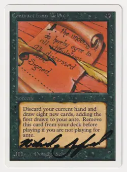 Richard Garfield Signed Contract from Below NM Unlimited 1993 MTG Magic Vintage! - Image 1