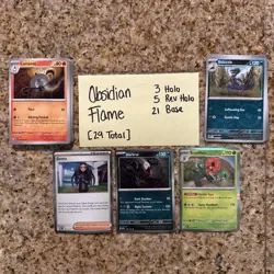 Obsidian Flames Pokemon TCG, Lot of 29 Bulk - Image 1
