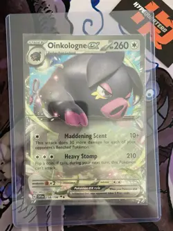 2023 Pokemon Scarlet & Violet Oinkologne EX Jumbo Double Rare Holo 158/198 w TL - Image 4