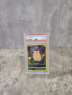 Pokemon Pikachu TCG 2021 Celebrations Holo Rare PSA 8 - Image 1
