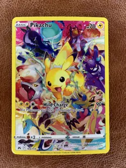 Pikachu Full Art Secret Rare 160/159 Crown Zenith Sword & Shield Pokemon 2023 - Image 1